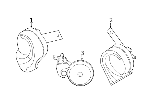 Horn for 2014 INFINITI QX60 #0