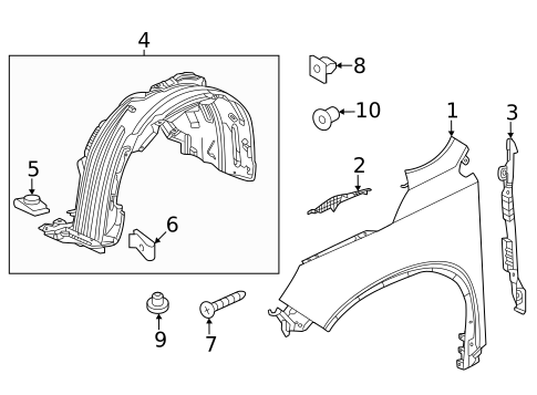 Fender & Components for 2025 Honda Pilot | OEM Parts Online
