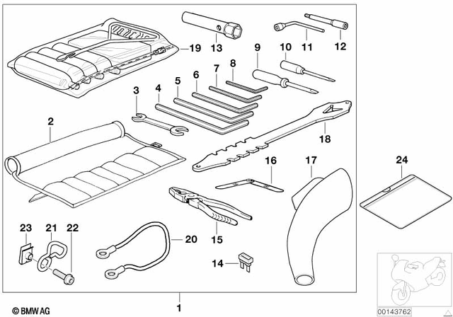 71117691416 - Parts and Accessories for Engine / Chassis: Car Tool - K1200lt/mue for BMW-Motorrad Image
