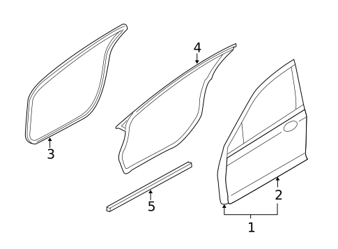 Door & Components for 2011 Mercury Milan #1