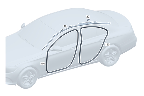 Head Protection Curtain, Door Edge Guard Sections for 2026 Mercedes-Benz CLA45 AMG S #0