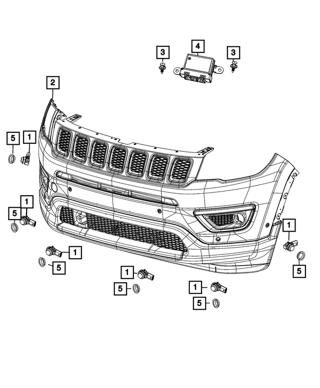 6YS32TZZAA - Electrical: Park Assist Sensor, Grille for Mopar Image image