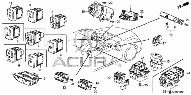 Switch for 2015 Acura TLX #0