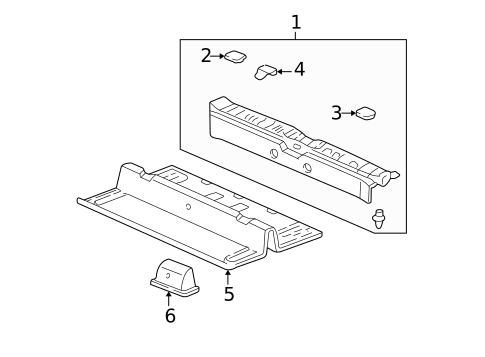 Interior Trim - Rear Body for 2005 Acura MDX #0