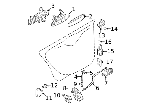 Lock & Hardware for 2007 Audi A4 Quattro #1