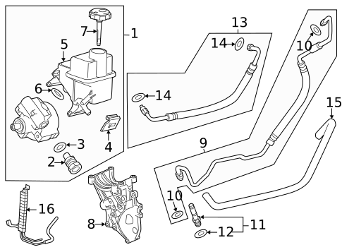 Pump & Hoses for 2014 GMC Sierra 2500 HD #0