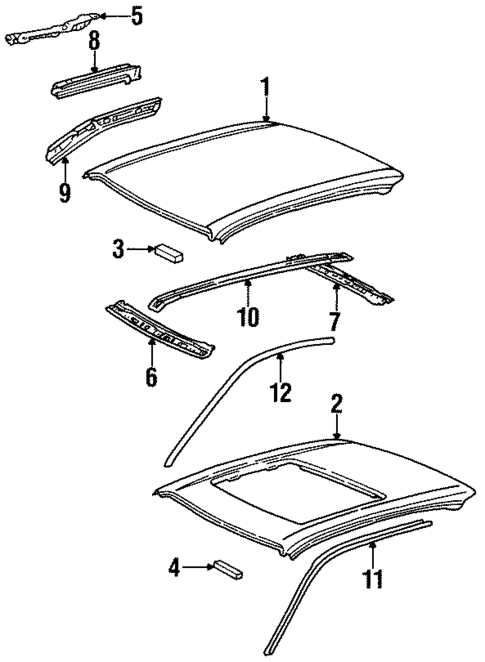 Exterior Trim - Roof for 1996 Toyota Paseo #0