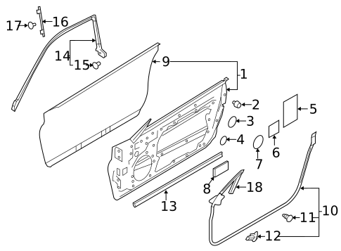 Door & Components for 2021 INFINITI Q60 #0