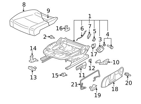 Front Seat Components for 2006 Volkswagen Rabbit #0