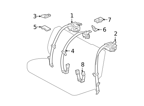 Seat Belt for 2009 Lexus IS F #1