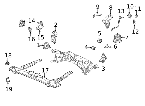 Engine & Trans Mounting for 2000 Honda Accord #1