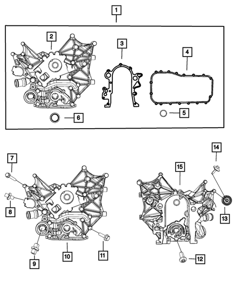 Timing Chain and Cover for 2007 Jeep Wrangler #0