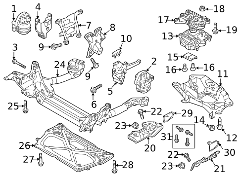 Engine & Trans Mounting for 2015 Audi S7 #0