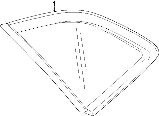 42843679 - : Part# 42843679 F Window for Chevrolet: Trax Image