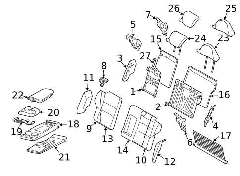 Rear Seat Components for 2007 Volvo S40 #0