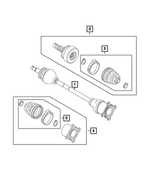68122697AA - Four Wheel Drive; Differential and Drive Line: Tripod Joint for Mopar Image
