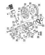 68102977AB - Engine 5.7L Eight Cylinder [EZB]: Crankshaft Bearing Package for Mopar Image