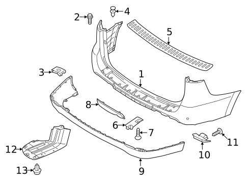 Bumper & Components - Rear for 2020 Kia Sedona #2