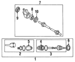 F0662550XR0C - : Axle Assembly for Mazda: Protege Image