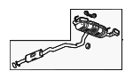 84805817 - : Part# 84805817 Exhaust Muffler with Exhaust Pipe for Buick: Envision Image