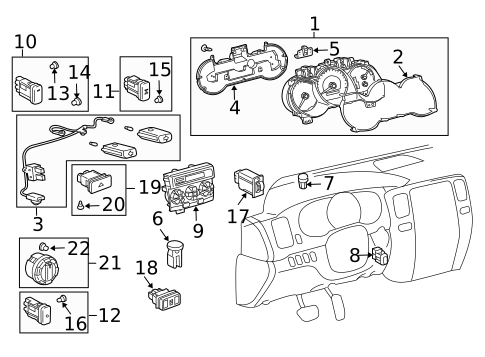 Cluster & Switches for 2007 Toyota 4Runner #0