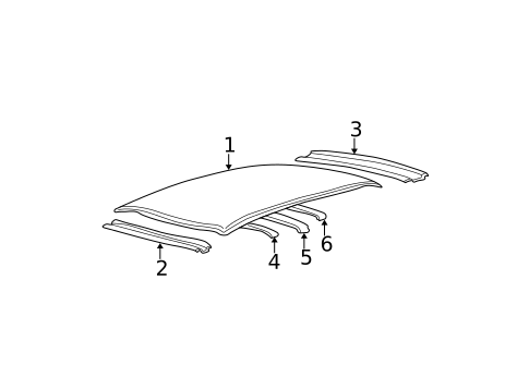 Roof & Components for 2004 Hyundai Sonata #0