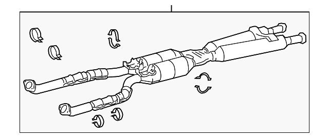 レクサスLS460用エキゾーストパイプ Lexus LS460 LS460L RWD Muffler w/ Pipe Passenger Side 2007-2017