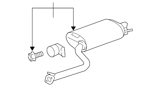 17440-38030 - Muffler & Pipe 2007-2017 Lexus LS460 | Longo