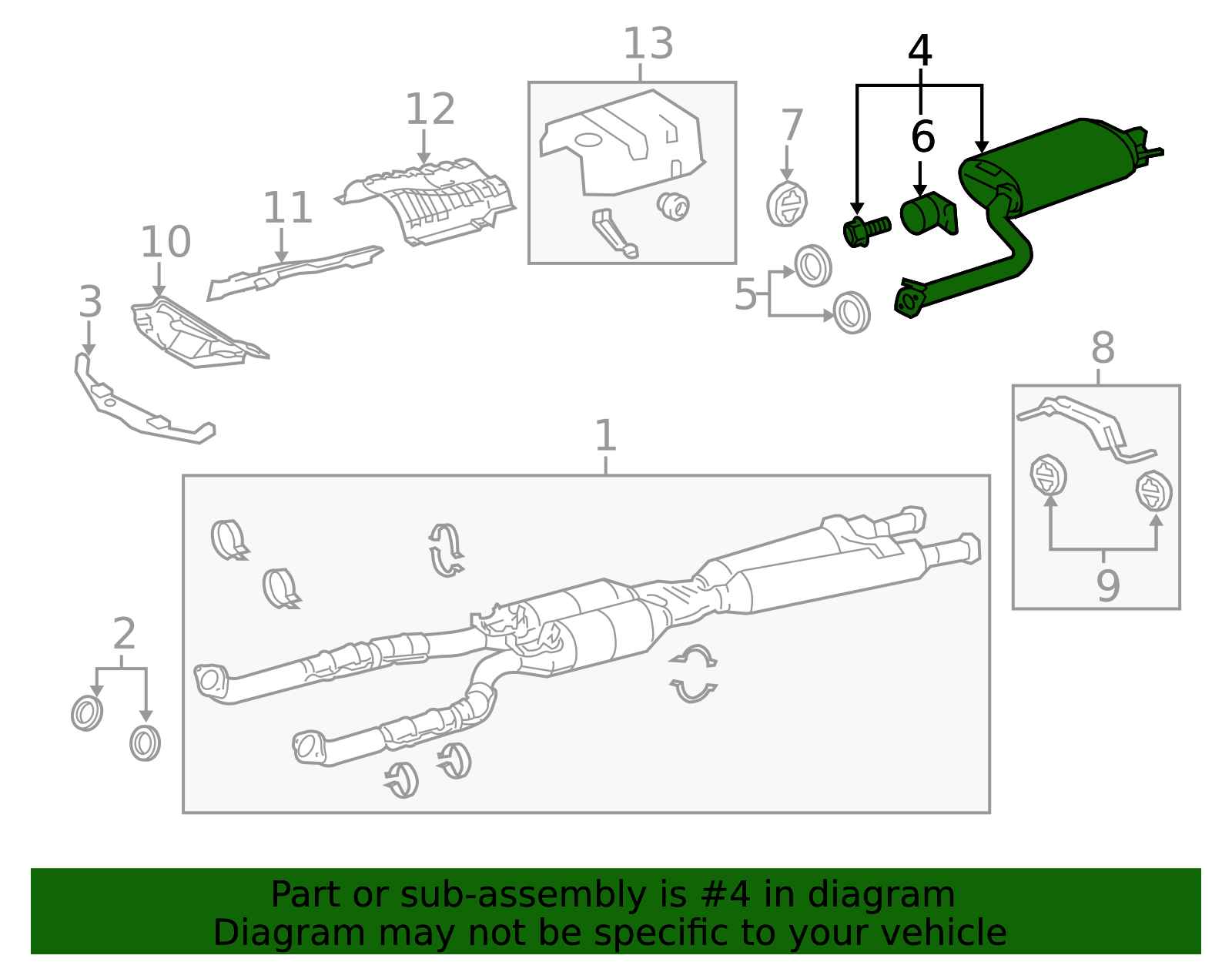 17440-38030 - Muffler & Pipe 2007-2017 Lexus LS460 | Longo Lexus Parts