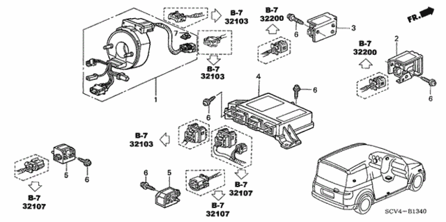 SRS Unit for 2005 Honda Element #0