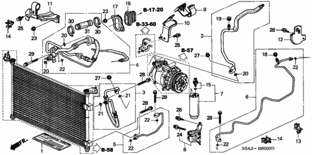 A/C Hoses - Pipes for 2001 Honda Civic #0