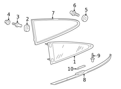 Glass & Hardware for 2002 Porsche 911 #1