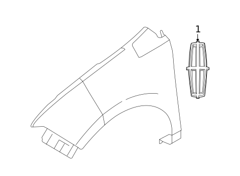 Exterior Trim - Fender for 2009 Lincoln MKX #0