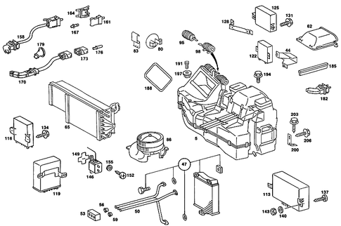 Air Conditioner Case with Blower for 1990 Mercedes-Benz 560SEL #0