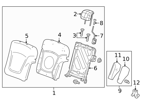 Rear Seat Components for 2021 Chevrolet Spark #1