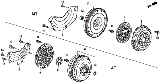 Clutch - Torque Converter for 1997 Honda Civic #0