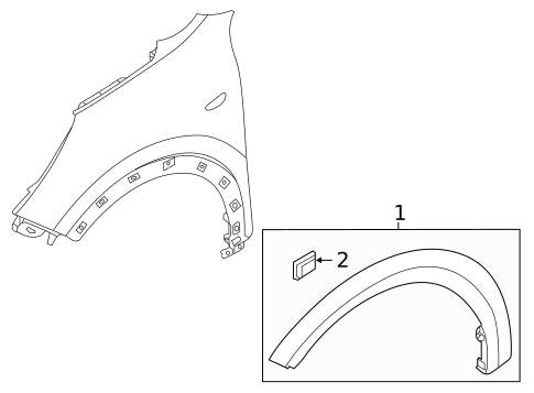 Exterior Trim - Fender for 2017 Kia Niro #0