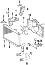 1632150010 - : 1990-1998 Lexus - Engine Coolant Thermostat Housing for Lexus: LS400, SC400 Image