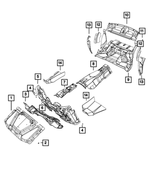 6508463AA - Interior Trim: Plastic Nut for Chrysler: 300, Aspen | Dodge: Caliber, Challenger, Charger, Durango, Magnum | Jeep: Commander, Grand Cherokee, Grand Cherokee L, Grand Cherokee WK Image