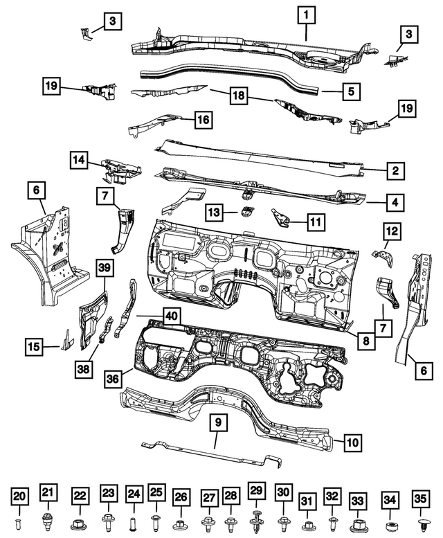 68589354AA - : Wiper Bracket for Mopar Image
