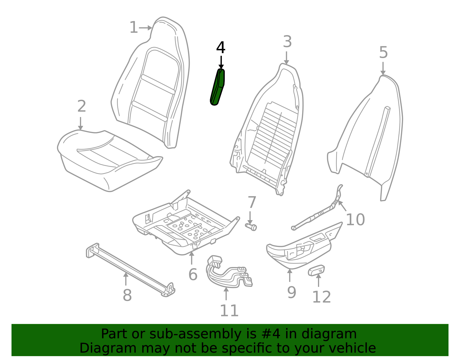 URO Parts Seat Belt Guide BMW Z3 Front Right Upper 1997-2002
