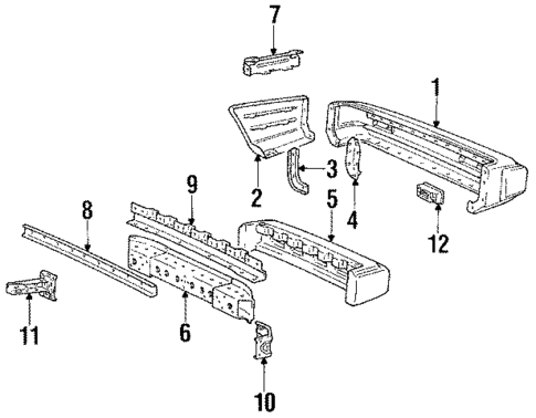 Bumper & Components - Rear for 1988 Mitsubishi Mirage #0