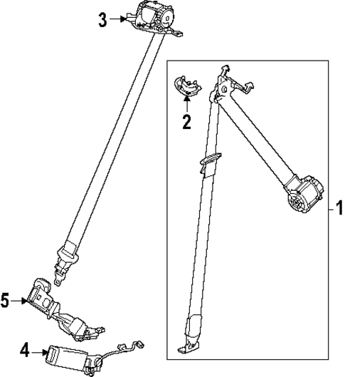 Third Row Seat Belts for 2025 Cadillac ESCALADE IQ #0