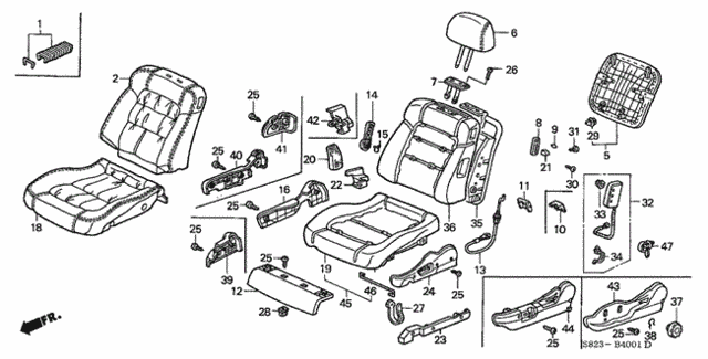 Front Seat (Side Airbag) (L.) for 2002 Honda Accord #0