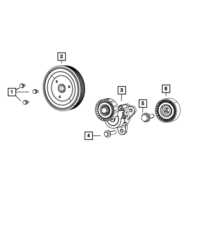 6510142AA - Cooling: Hex Flange Head Bolt for Mopar Image