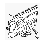 83501TS9A43ZA - : 2014-2015 Honda Civic - Base R Front Door *NH167L* (Graphite Black) for Honda: Civic Image