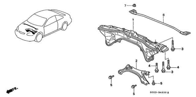 Rear Beam for 1997 Honda Civic #0