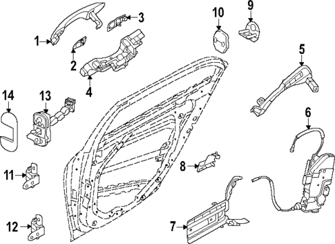 Lock & Hardware for 2024 Genesis Electrified GV70 #0