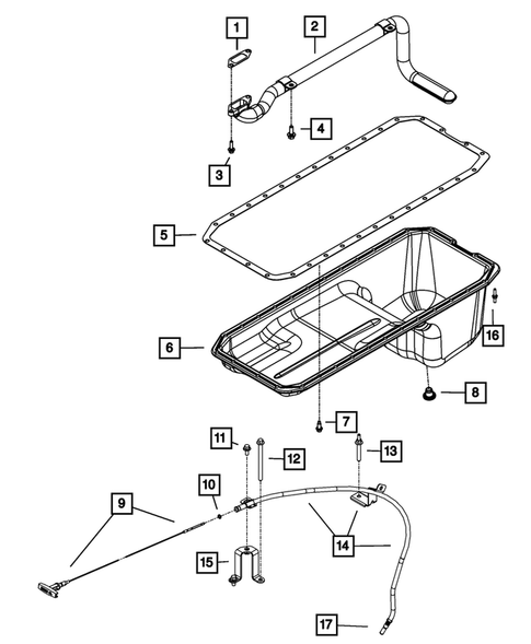 Engine Oiling, Oil Pan and Indicator (Dipstick) for 2011 Ram 3500 #0