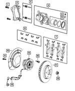68404780AA - Brakes: Disc Brake Pin Kit for Mopar Image